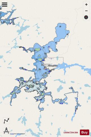 Pitangikum Lake depth contour Map - i-Boating App - Streets