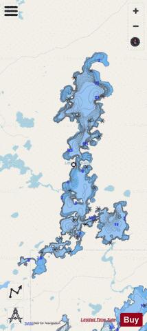 Little Vermilion Lake depth contour Map - i-Boating App - Streets