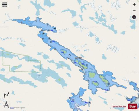 Bee Lake depth contour Map - i-Boating App - Streets