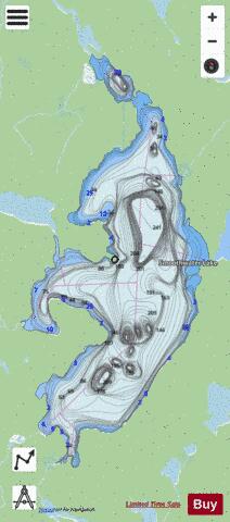 Smoothwater Lake depth contour Map - i-Boating App - Streets