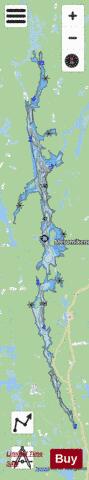 Mesomikenda Lake depth contour Map - i-Boating App - Streets