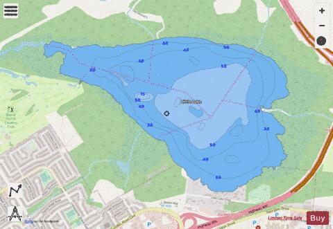 Little Lake depth contour Map - i-Boating App - Streets