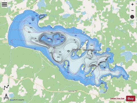 Lake Clear depth contour Map - i-Boating App - Streets