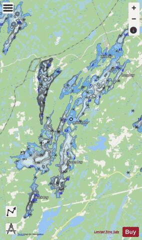 Bobs Lake depth contour Map - i-Boating App - Streets