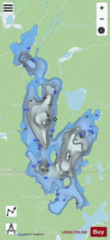 Megisan Lake depth contour Map - i-Boating App - Streets