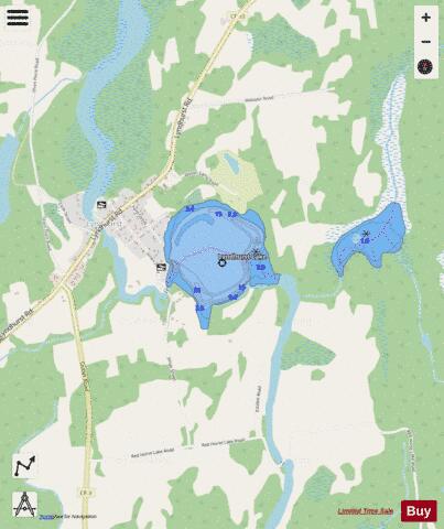 Lyndhurst Lake depth contour Map - i-Boating App - Streets