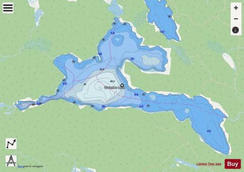 Waterloo Lake depth contour Map - i-Boating App - Streets