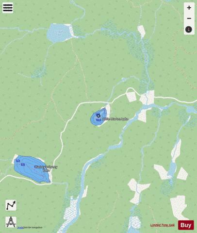 Little Marten Lake depth contour Map - i-Boating App - Streets