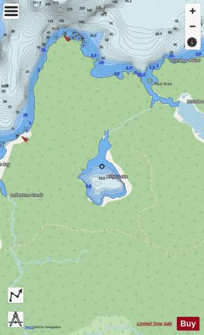 Billys Lake depth contour Map - i-Boating App - Streets