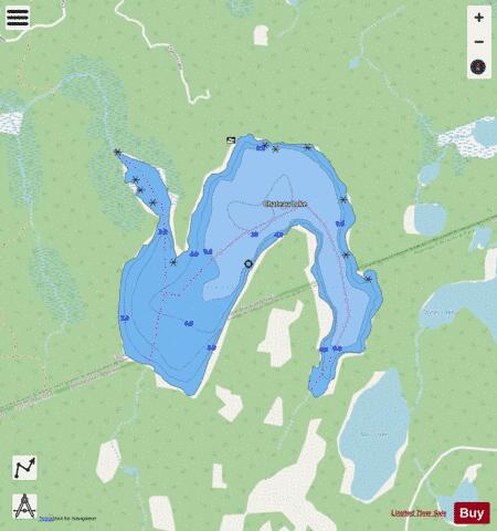Chateau Lake depth contour Map - i-Boating App - Streets