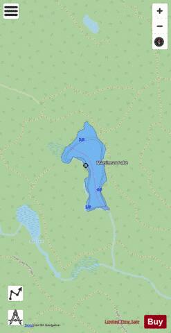 Martineau Lake depth contour Map - i-Boating App - Streets