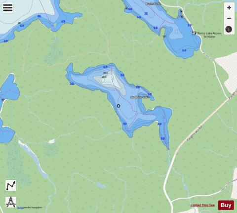 Surprise Lake depth contour Map - i-Boating App - Streets