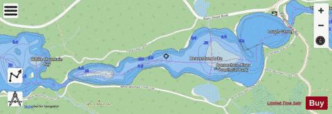 Beaverdam Lake depth contour Map - i-Boating App - Streets