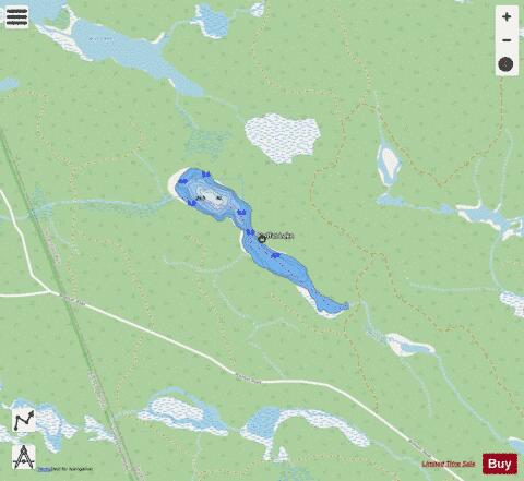 Moffat Lake depth contour Map - i-Boating App - Streets