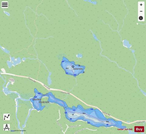Acorn Lake depth contour Map - i-Boating App - Streets