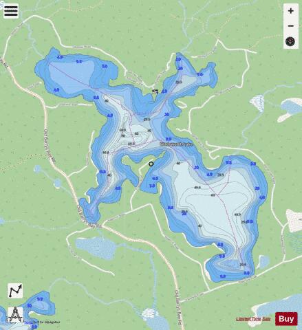 Wadsworth Lake depth contour Map - i-Boating App - Streets