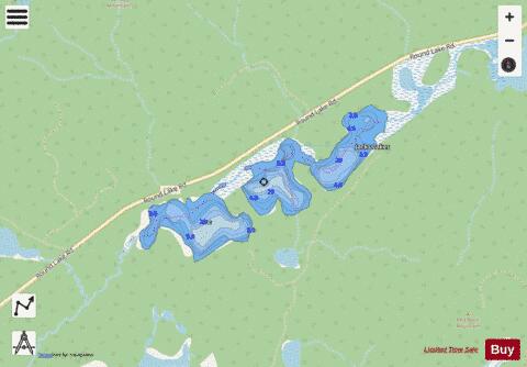 Jacks Lakes depth contour Map - i-Boating App - Streets