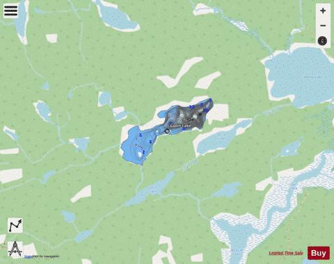 Godin Lake depth contour Map - i-Boating App - Streets