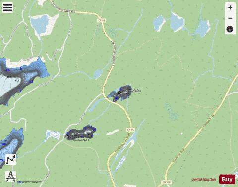 Shiner Lake depth contour Map - i-Boating App - Streets