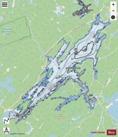 Black Donald Lake depth contour Map - i-Boating App - Streets