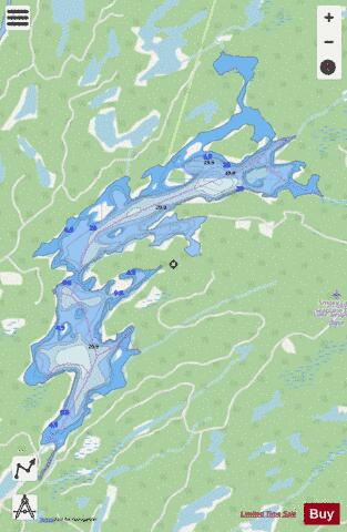 Smoky Lake depth contour Map - i-Boating App - Streets