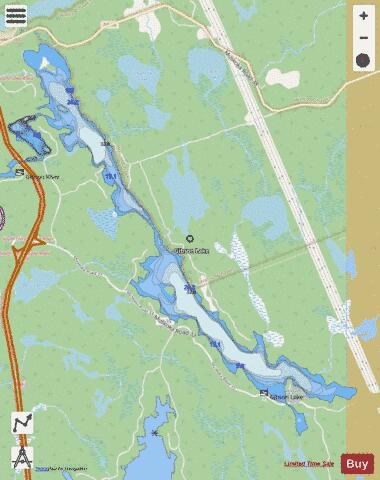 Gibson Lake depth contour Map - i-Boating App - Streets