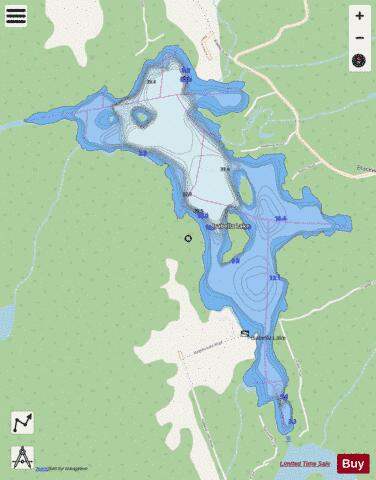 Isabella Lake depth contour Map - i-Boating App - Streets