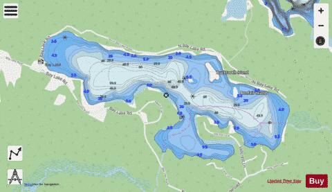Bay Lake depth contour Map - i-Boating App - Streets