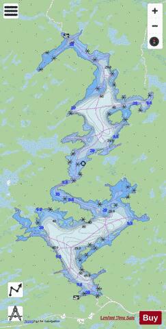Crotch Lake depth contour Map - i-Boating App - Streets