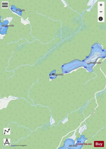 Bullseye Lake depth contour Map - i-Boating App - Streets