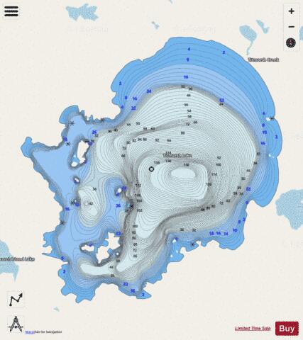Titmarsh Lake depth contour Map - i-Boating App - Streets