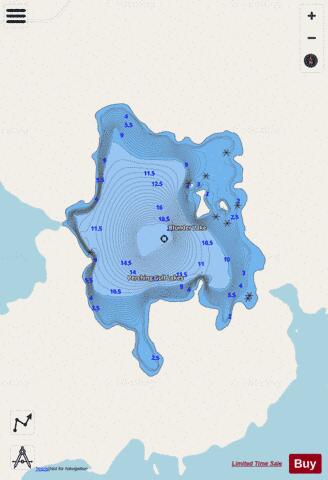 Blunder Lake depth contour Map - i-Boating App - Streets