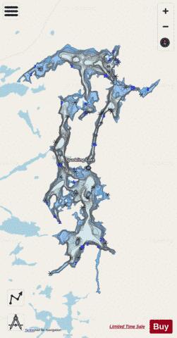 Sparkling Lake depth contour Map - i-Boating App - Streets