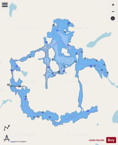 Bilkey Lake depth contour Map - i-Boating App - Streets