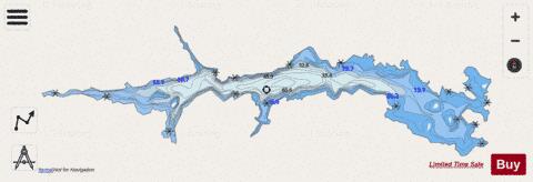 Kershaw Lake depth contour Map - i-Boating App - Streets