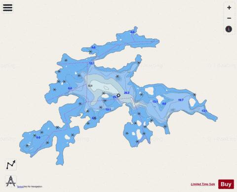 Vivid Lake depth contour Map - i-Boating App - Streets