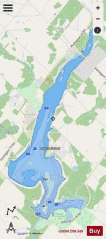 Lake Belwood depth contour Map - i-Boating App - Streets
