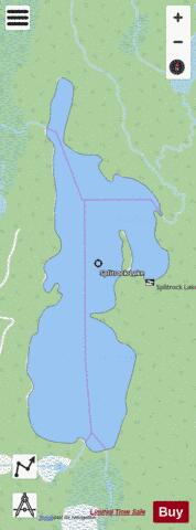 Splitrock Lake depth contour Map - i-Boating App - Streets