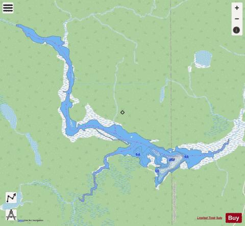 Kennedy Lake depth contour Map - i-Boating App - Streets
