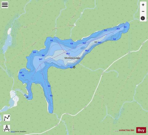 Woodosgoon Lake depth contour Map - i-Boating App - Streets