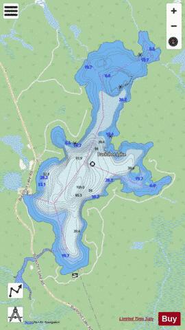 Buckshot Lake depth contour Map - i-Boating App - Streets