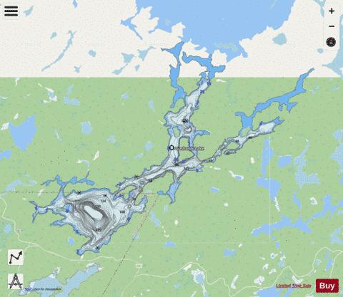 Goshawk Lake depth contour Map - i-Boating App - Streets