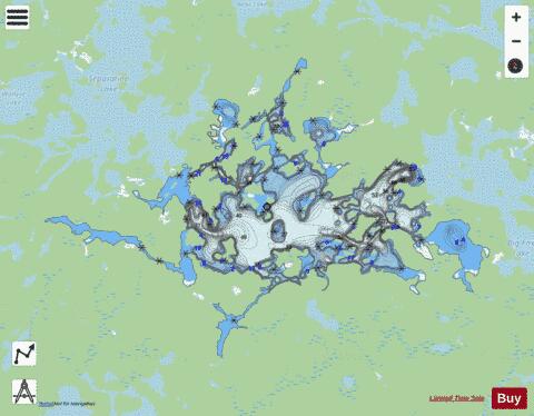 Lount Lake depth contour Map - i-Boating App - Streets