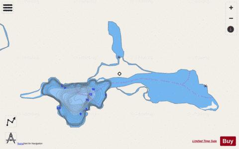 Columbus L. depth contour Map - i-Boating App - Streets