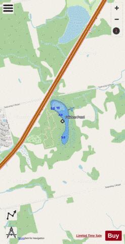 Fowlers Pond depth contour Map - i-Boating App - Streets