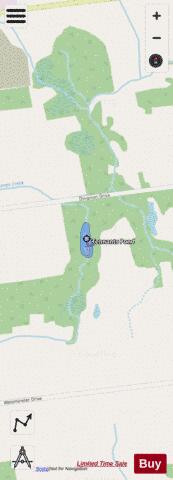 Tennants Pond depth contour Map - i-Boating App - Streets