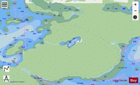 Badgeley Lake depth contour Map - i-Boating App - Streets