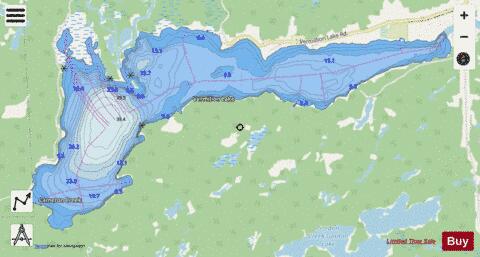 Vermilion Lake depth contour Map - i-Boating App - Streets