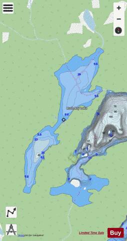 Ruth-Roy Lake depth contour Map - i-Boating App - Streets