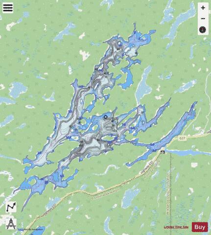 Tyson Lake depth contour Map - i-Boating App - Streets